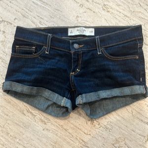 Dark wash, low rise Abercrombie and Fitch Jeans